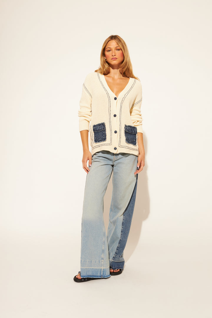 Designer Cardigan - Selvedge Denim