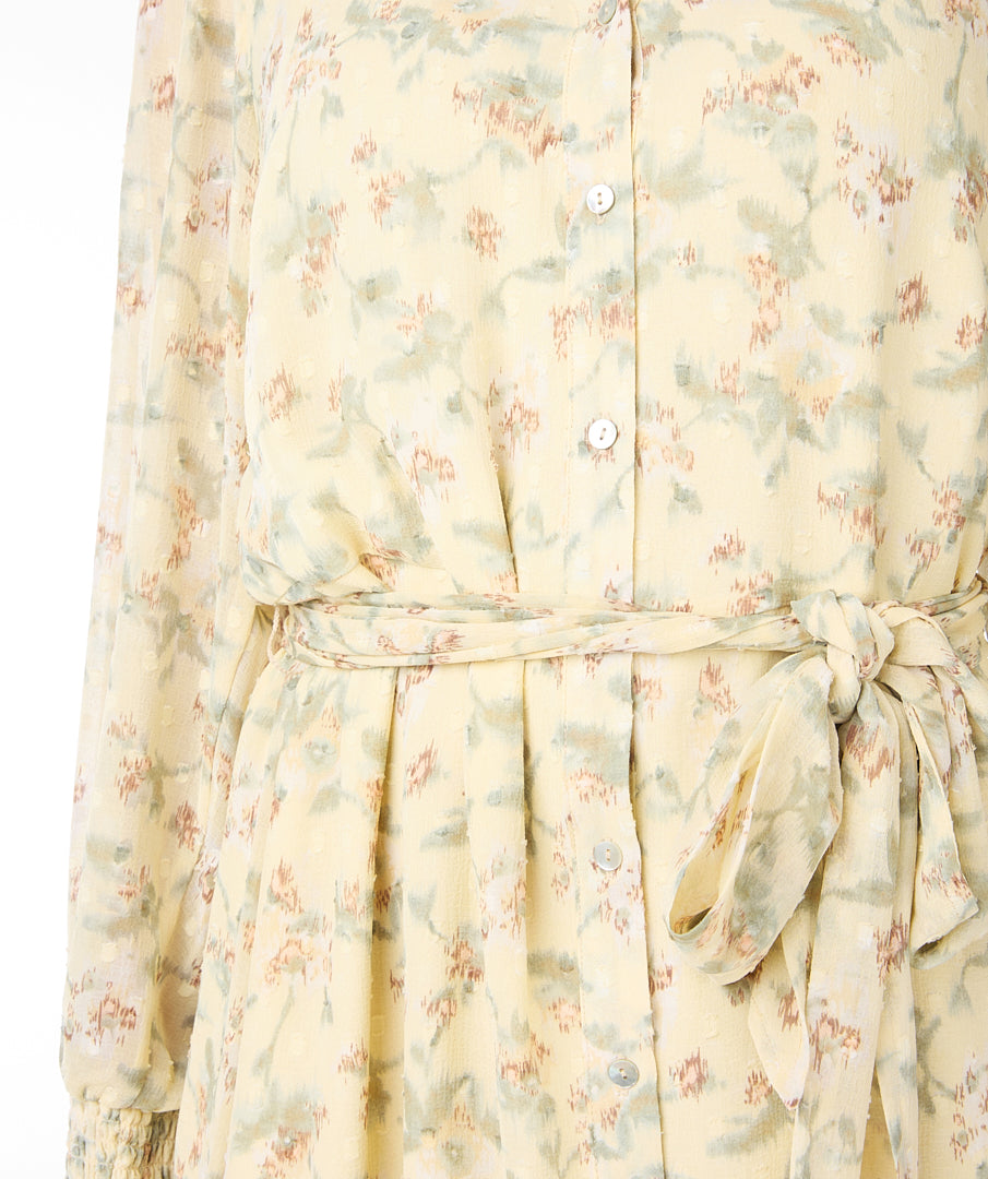 Pastel Flower Print Smock Dress
