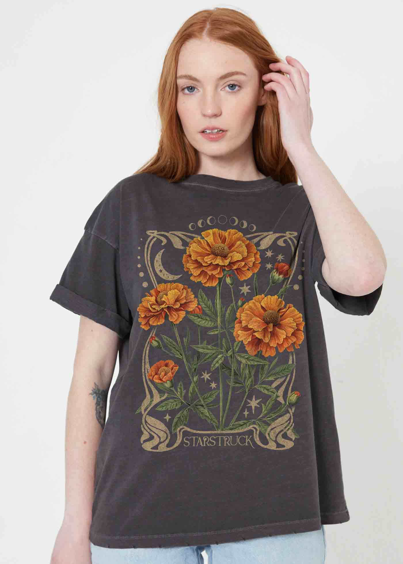 Starstruck Boyfriend Tee - Vintage Black