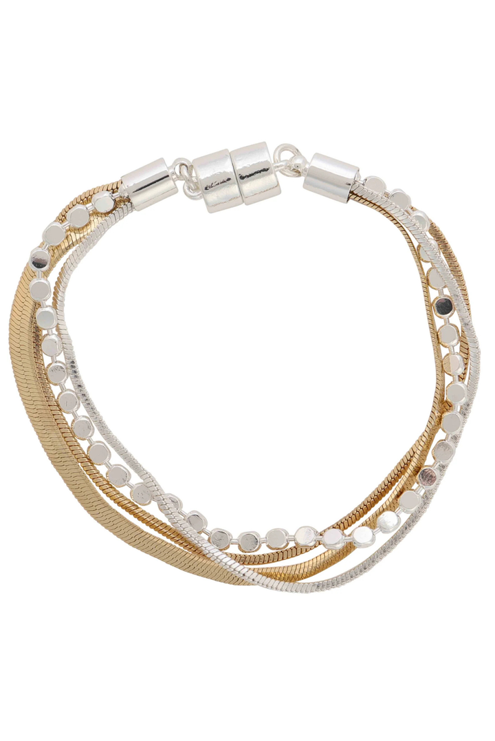 Multi-Strand Bracelet with Magnetic Clasp