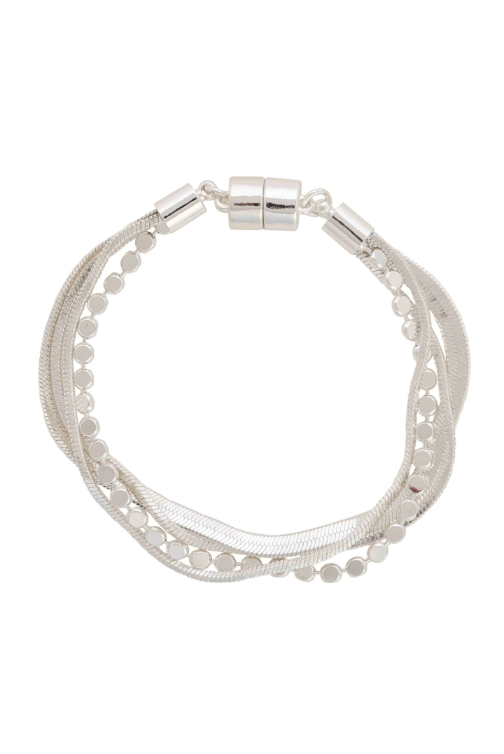 Multi-Strand Bracelet with Magnetic Clasp