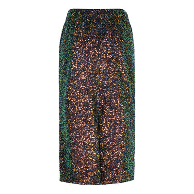 Multi Color Midi Sequin Skirt