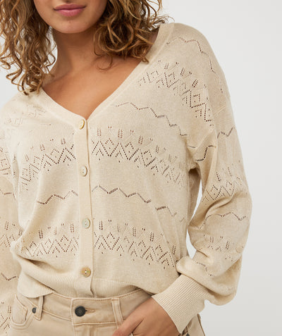 Long Sleeve Lorex Cardigan - Soft Gold