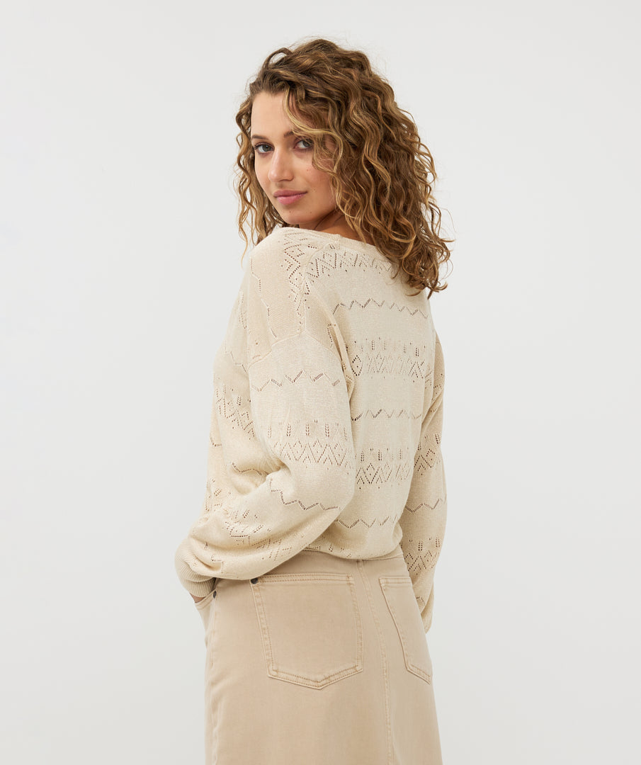 Long Sleeve Lorex Cardigan - Soft Gold