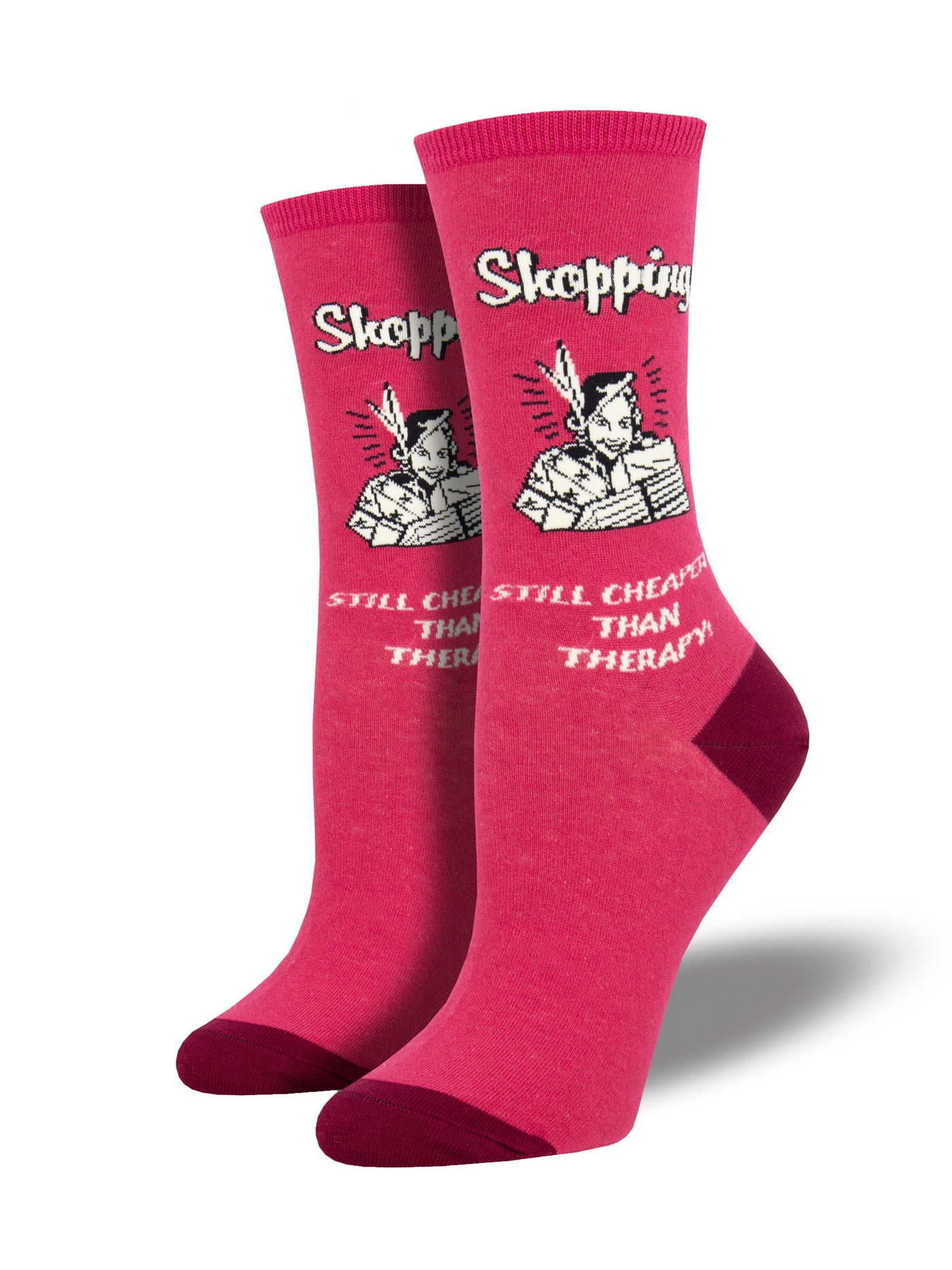 Ladies Retail Therapy Socks - Pink