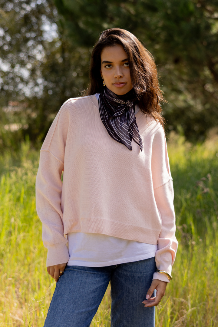 Echo Pullover Sweater - Petal