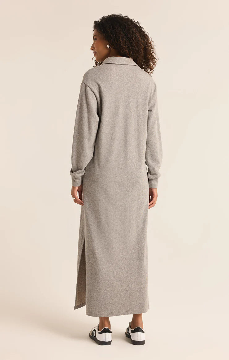 Aspen Maxi Sweatshirt Dress - Classic Heather Grey