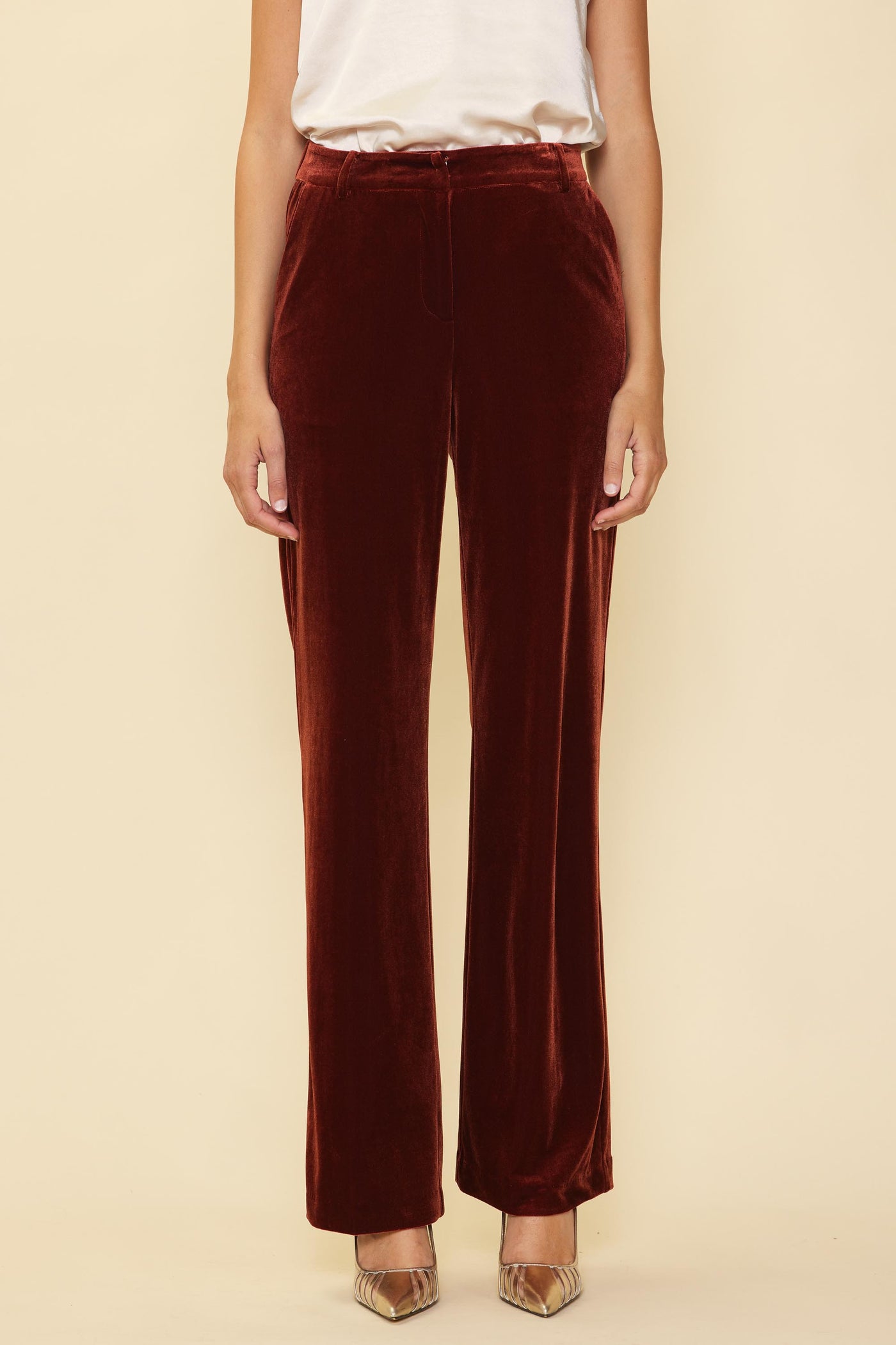 Velvet Straight Fit Pants