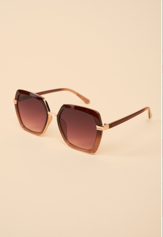 Luxe Angelina Sunglasses - Mahogany
