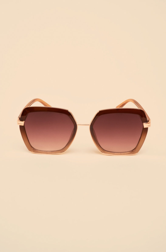 Luxe Angelina Sunglasses - Mahogany