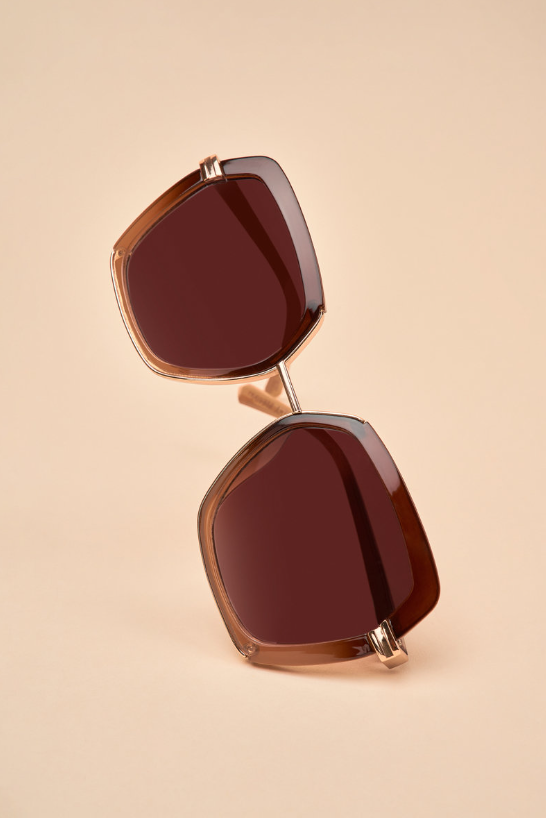 Luxe Angelina Sunglasses - Mahogany