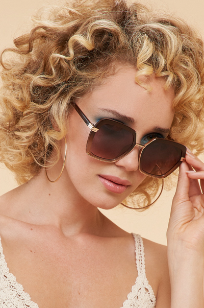 Luxe Angelina Sunglasses - Mahogany