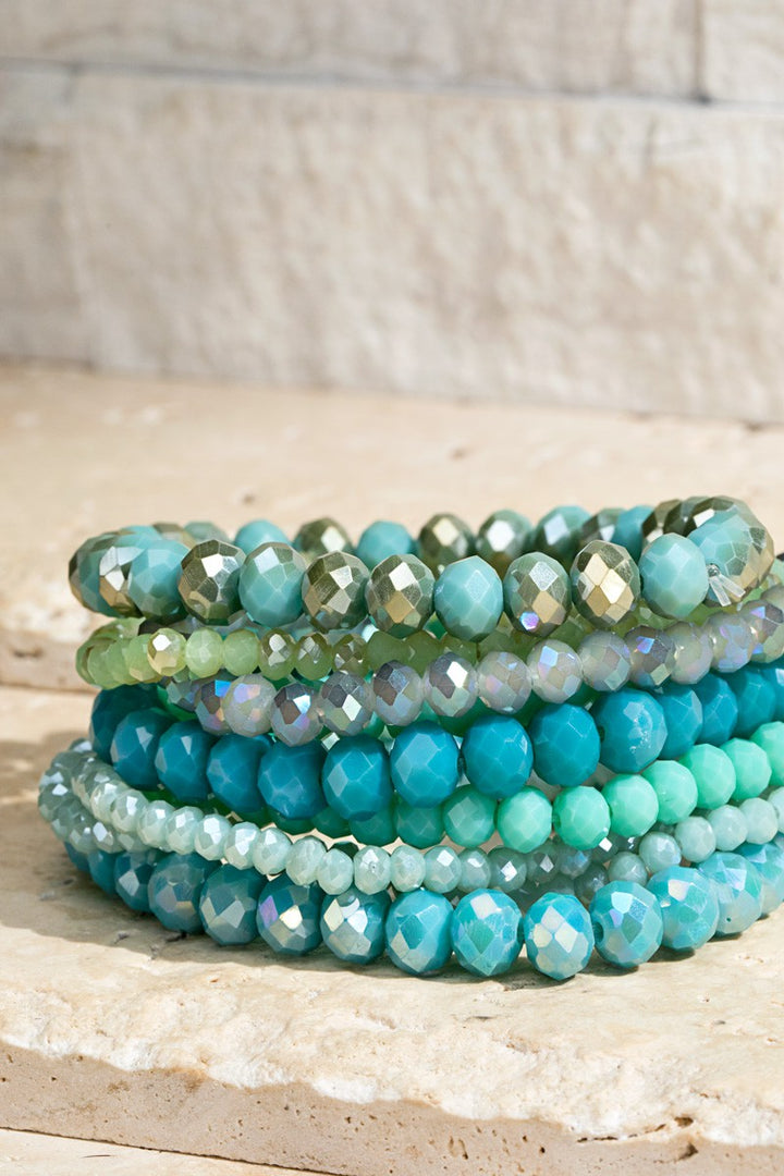 Glass Bead 9 Set Bracelet/ 19 Colors