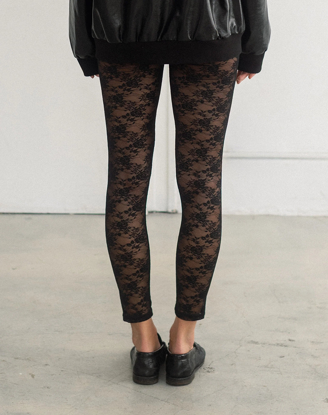 Linda Lace Leggings - Black