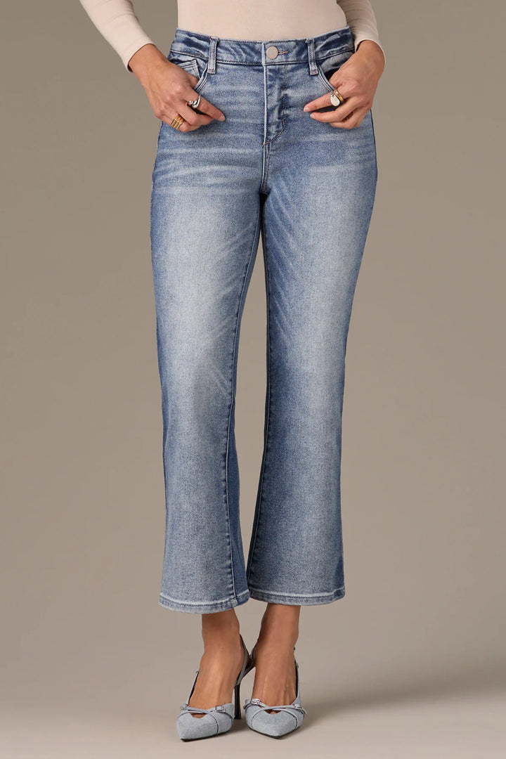Bennett High Rise Barely Boot Jeans - Light Blue Denim