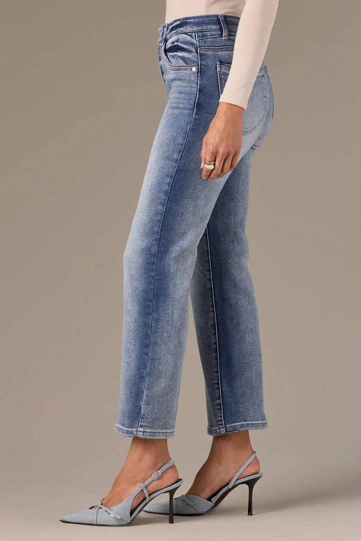 Bennett High Rise Barely Boot Jeans - Light Blue Denim