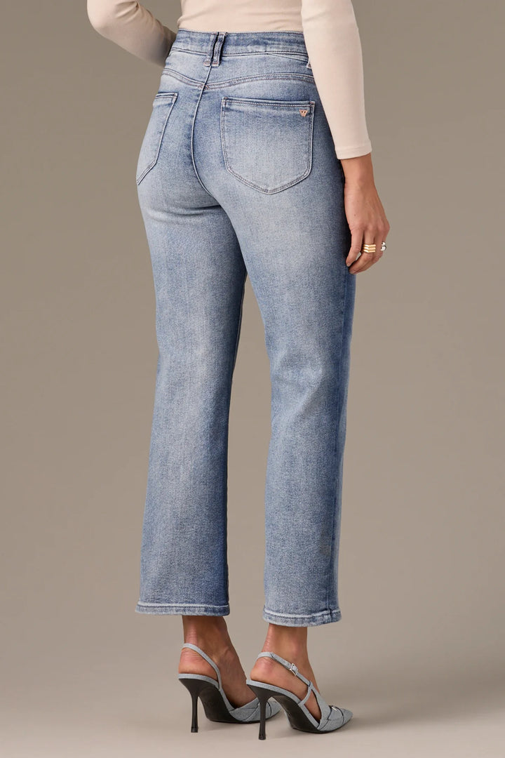 Bennett High Rise Barely Boot Jeans - Light Blue Denim