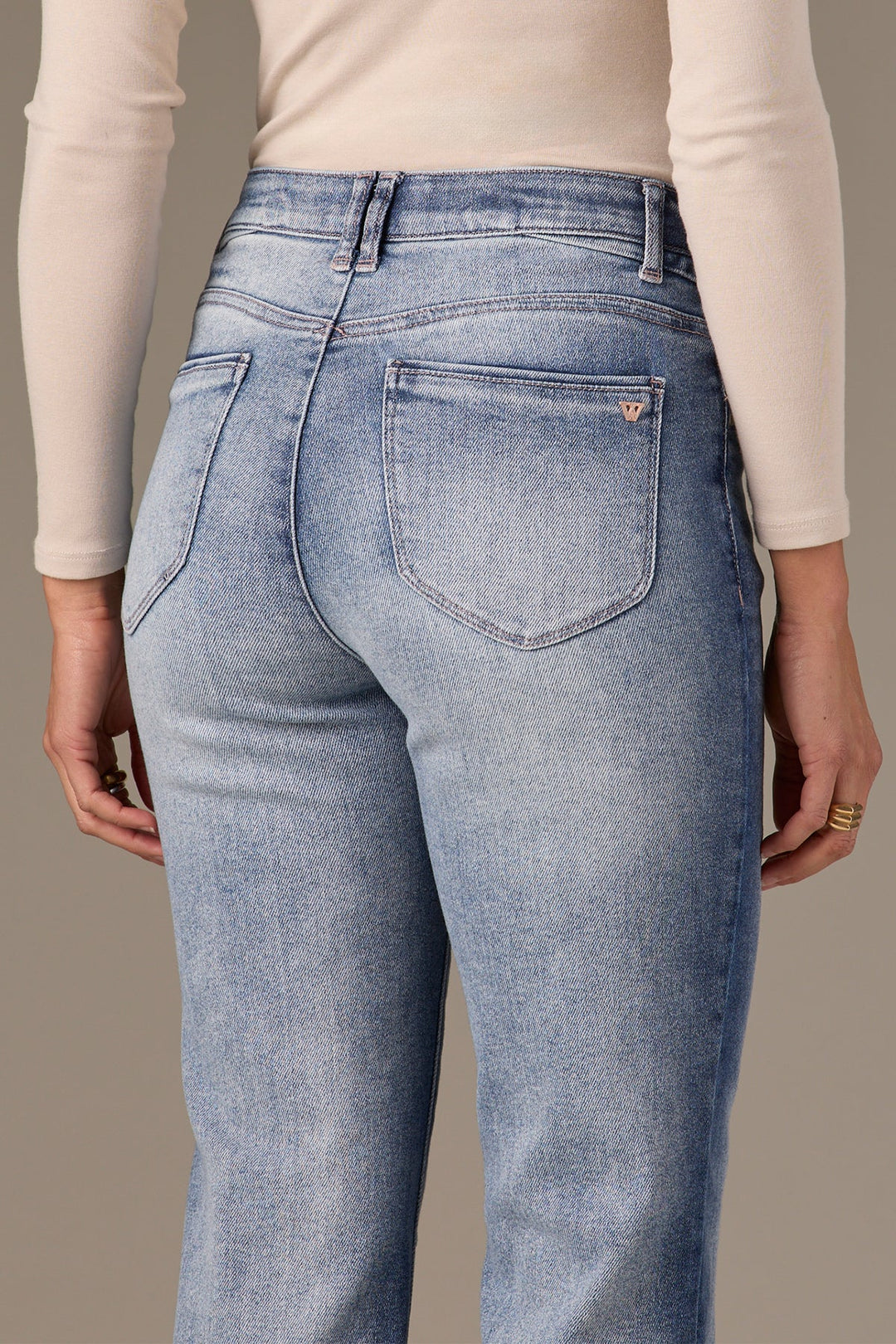Bennett High Rise Barely Boot Jeans - Light Blue Denim