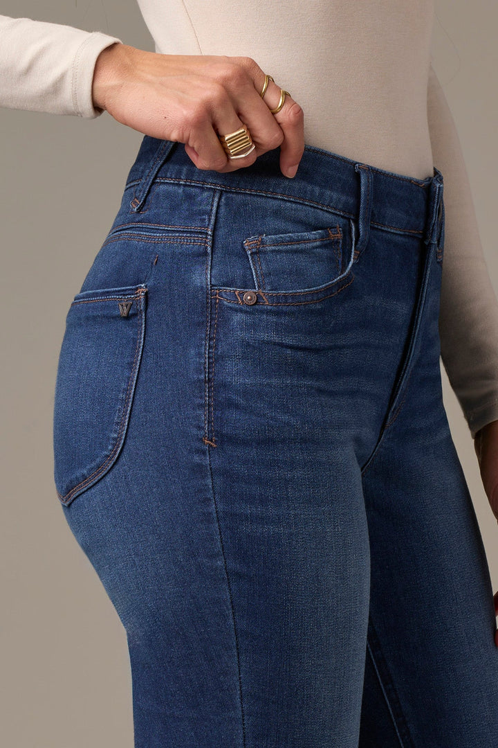 Brittany High Rise Itty Bitty Boot Jeans - Blue