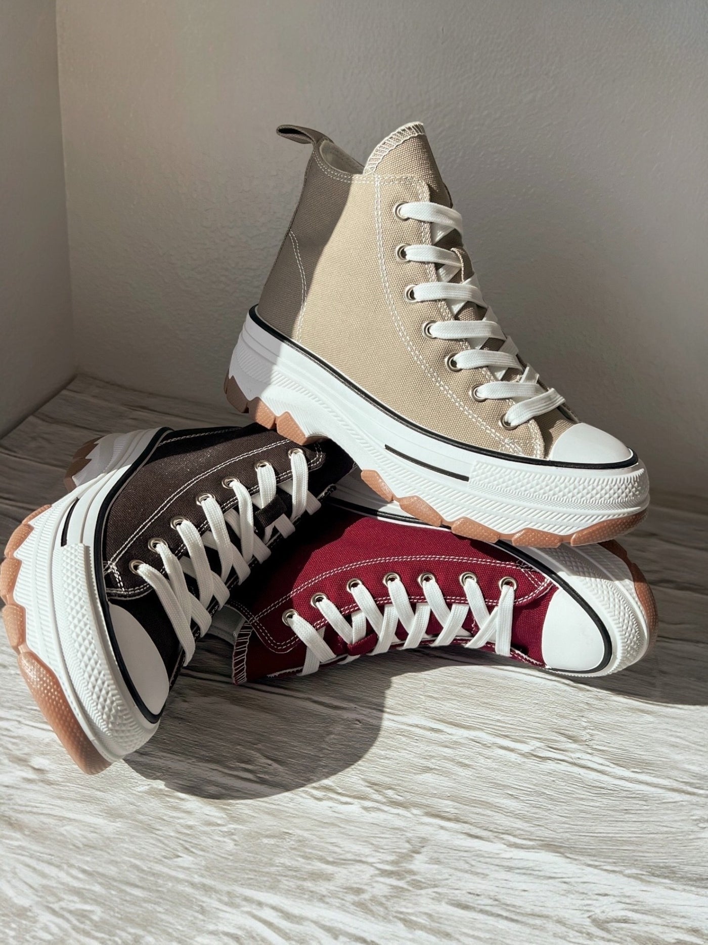 RESTOCKED! Chunky Platform Lace Up High Top Sneakers