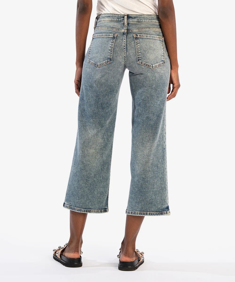 Charlotte Mid Rise Wide Leg Jeans - Relative with Medium Wash