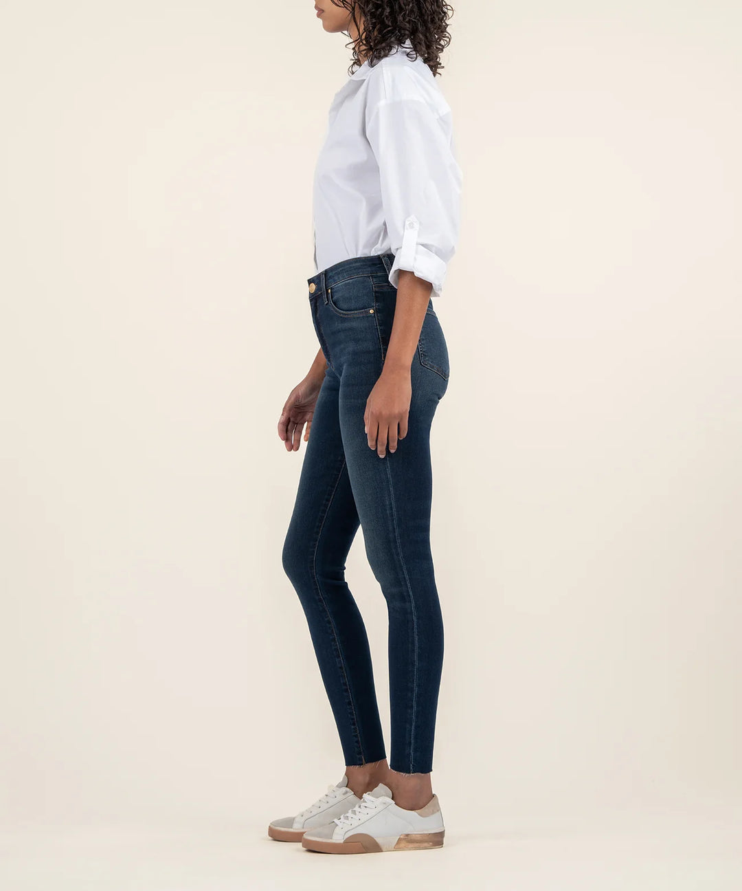 Connie High Rise Ankle Slim Fit Skinny Jeans - Smash W/Dk Base Wash