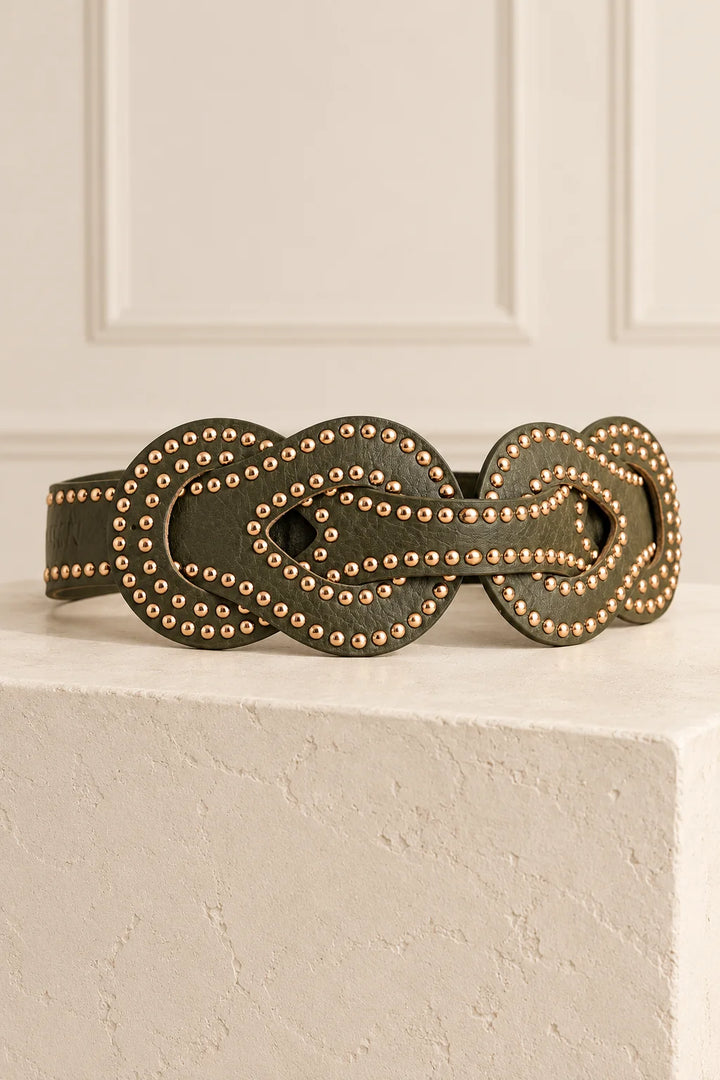 Studded Belt - Green