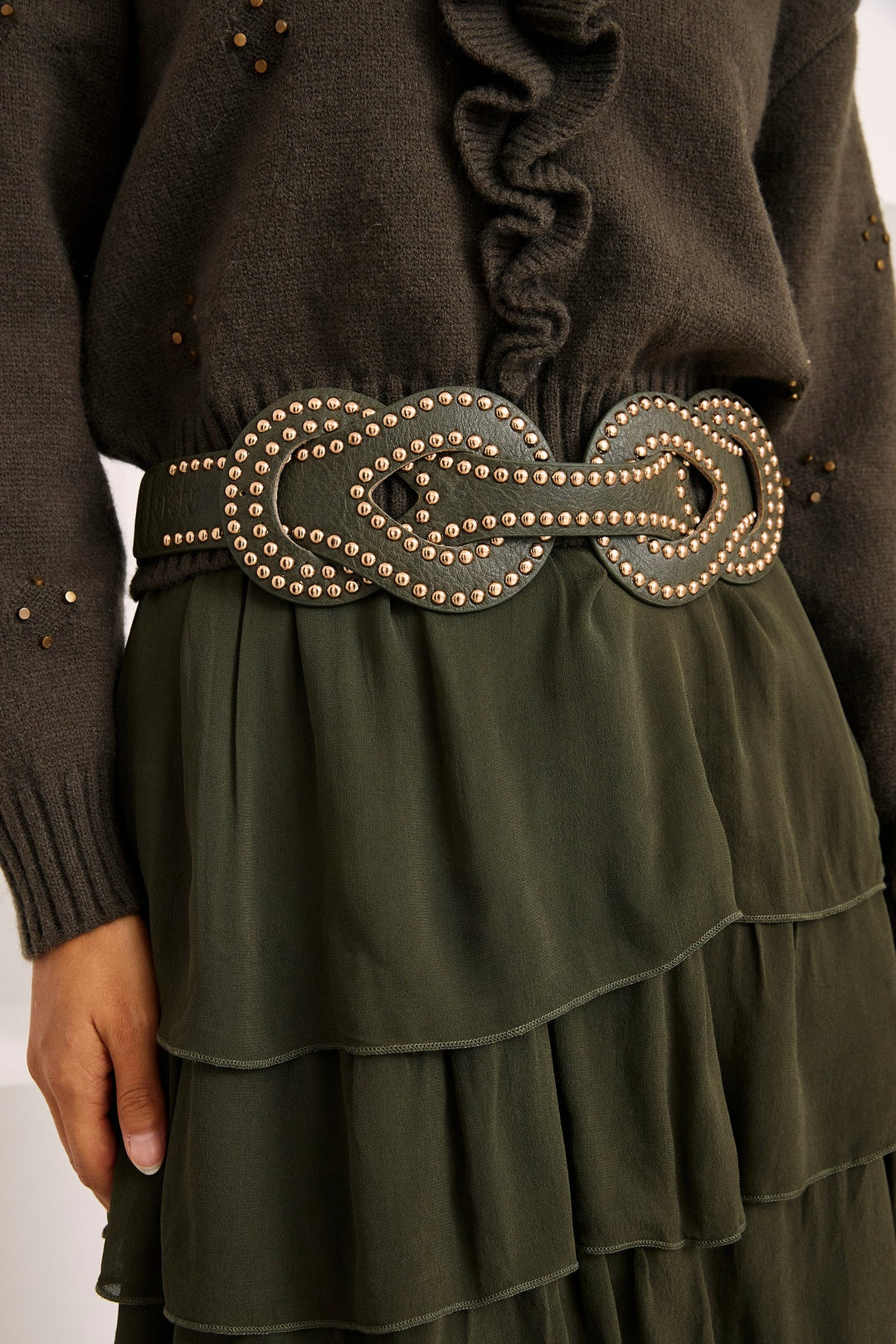Studded Belt - Green