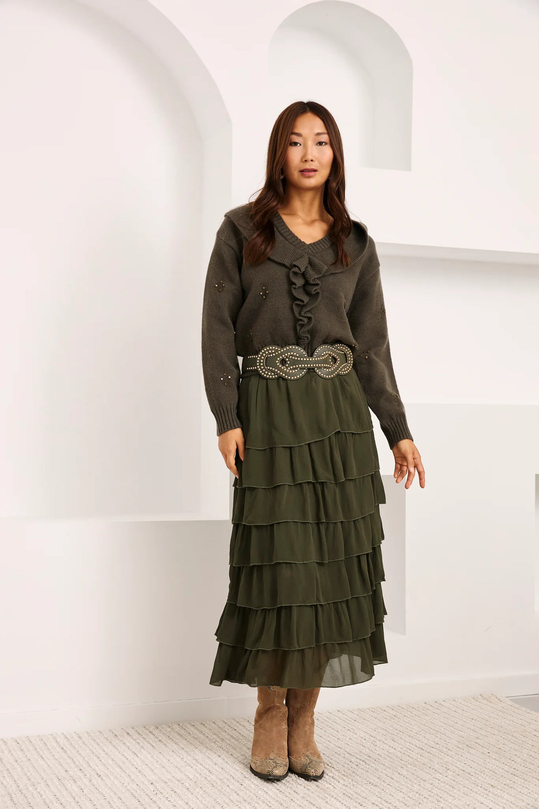 Studded Belt - Green