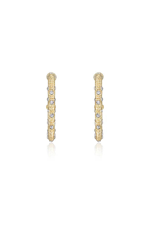Crystal Studded Rectangular Earrings