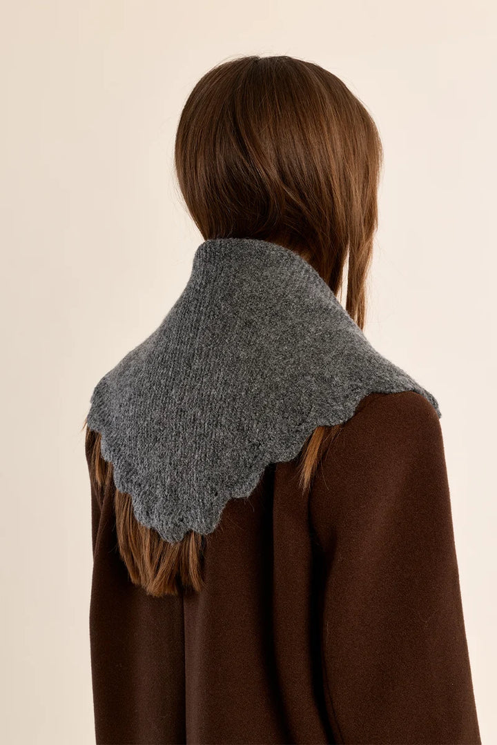 Openwork Knit Collar Scarf