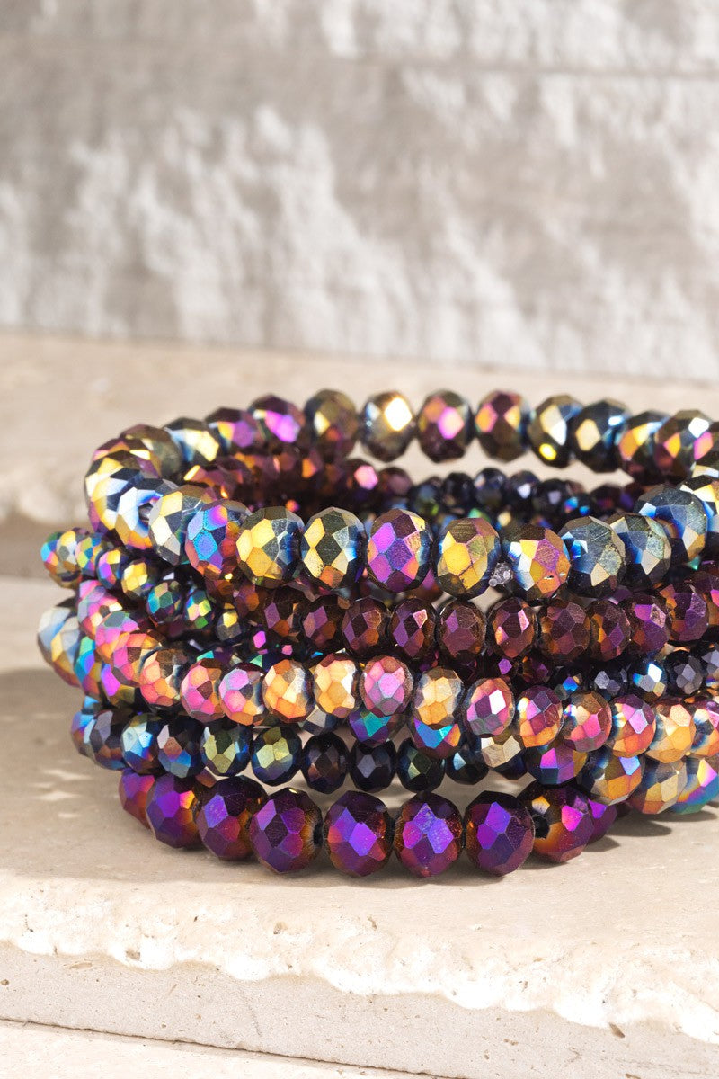 Glass Bead 9 Set Bracelet/ 19 Colors
