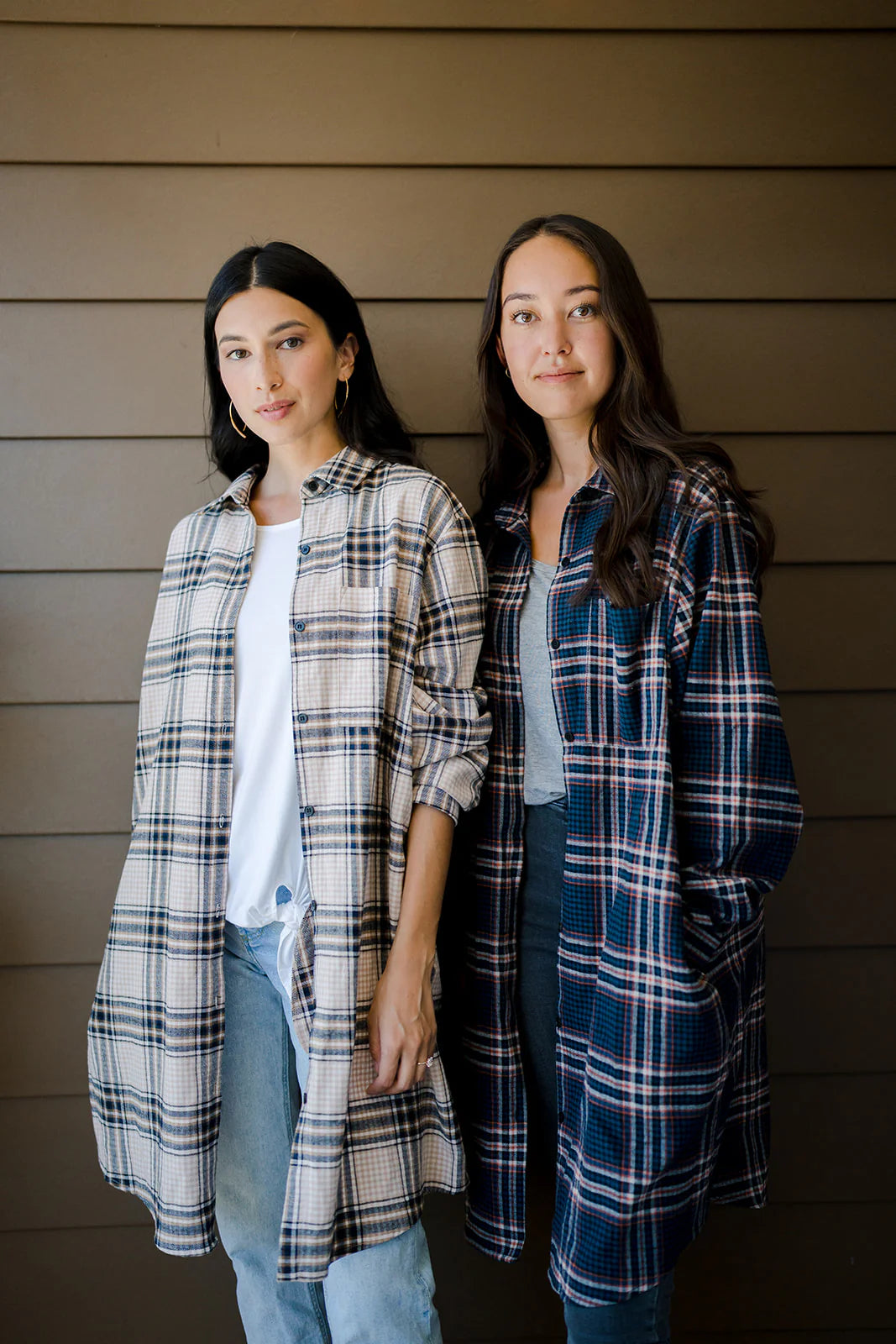 Erika Flannel Plaid Shirt Dress