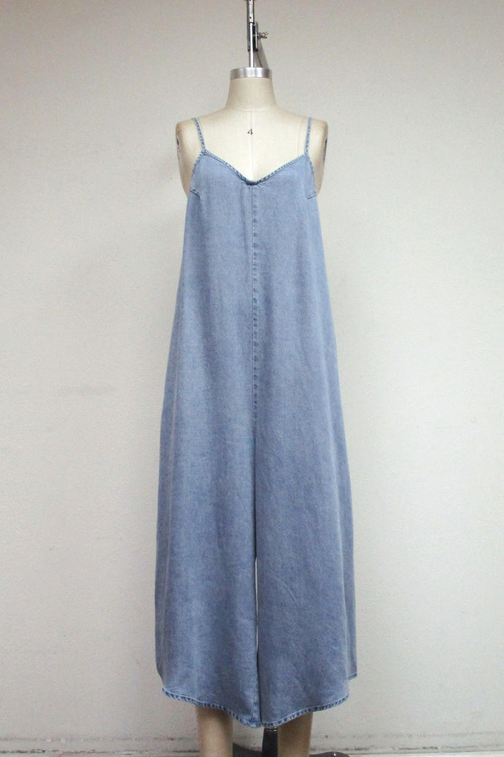 Wide Leg Spaghetti Strap Jumpsuit