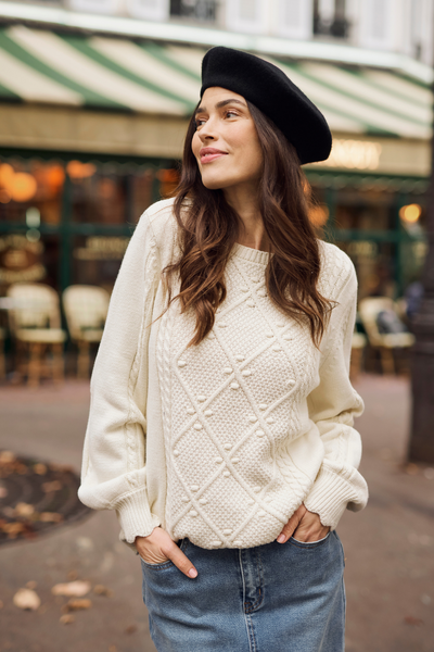 Michelle Knit Pullover - Eggnog