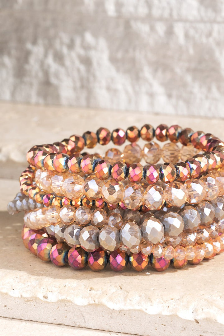Glass Bead 9 Set Bracelet/ 19 Colors