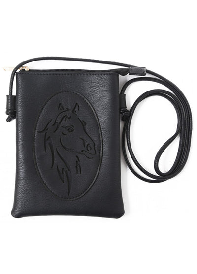 Horse Head Laser Cut Crossbody Cellphone Bag