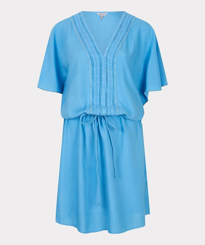 Tunic Dress with Embelishment - Blue