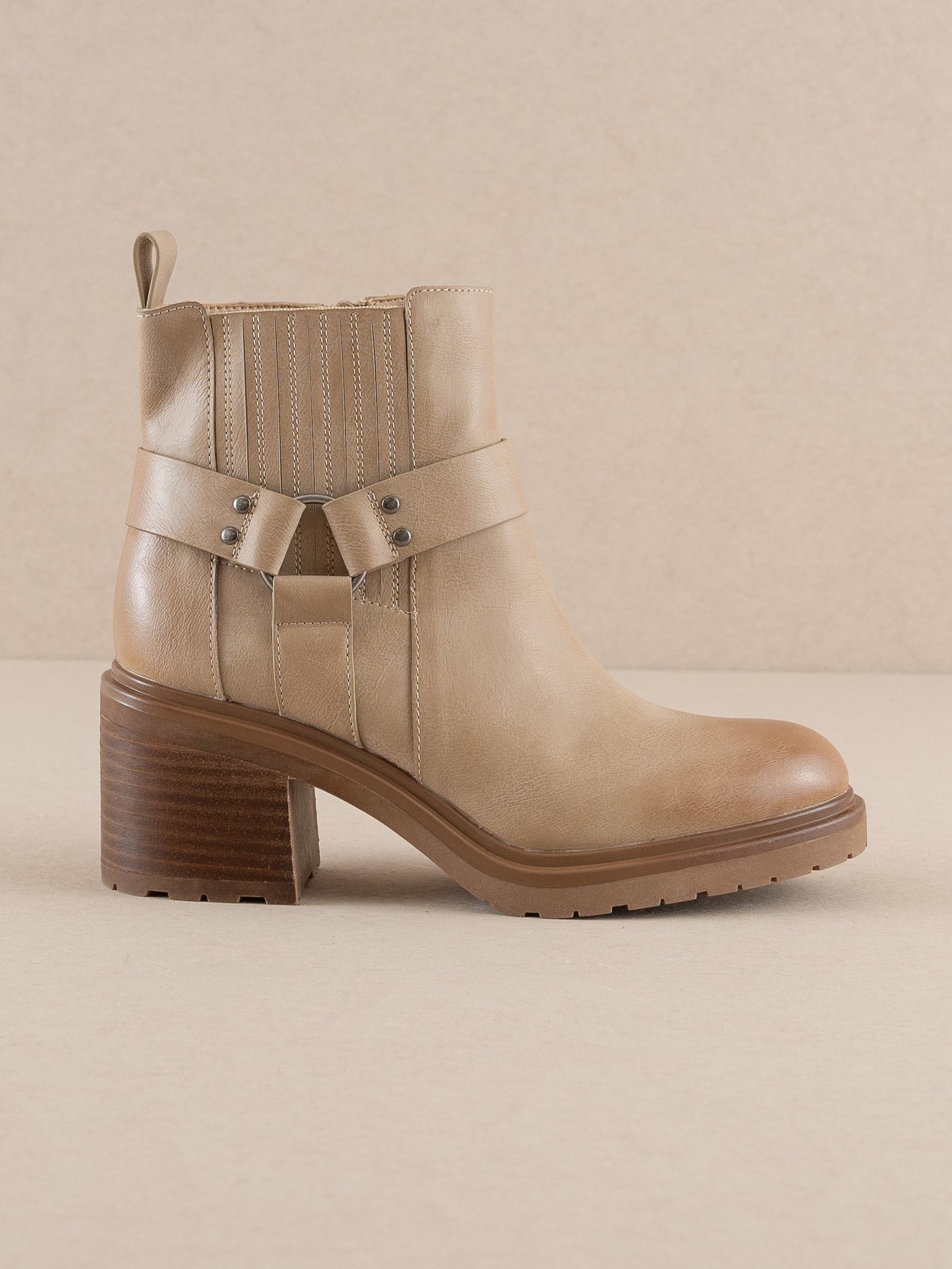 The Jayden Motorcycle Booties - Khaki