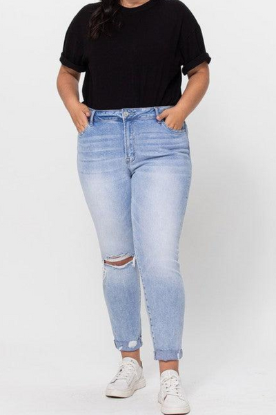 PLUS High-Rise Slim Crop With Double Cuff // Radmore