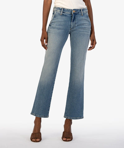 Kelsey Mid Rise Ankle Flair Jeans - Decreased