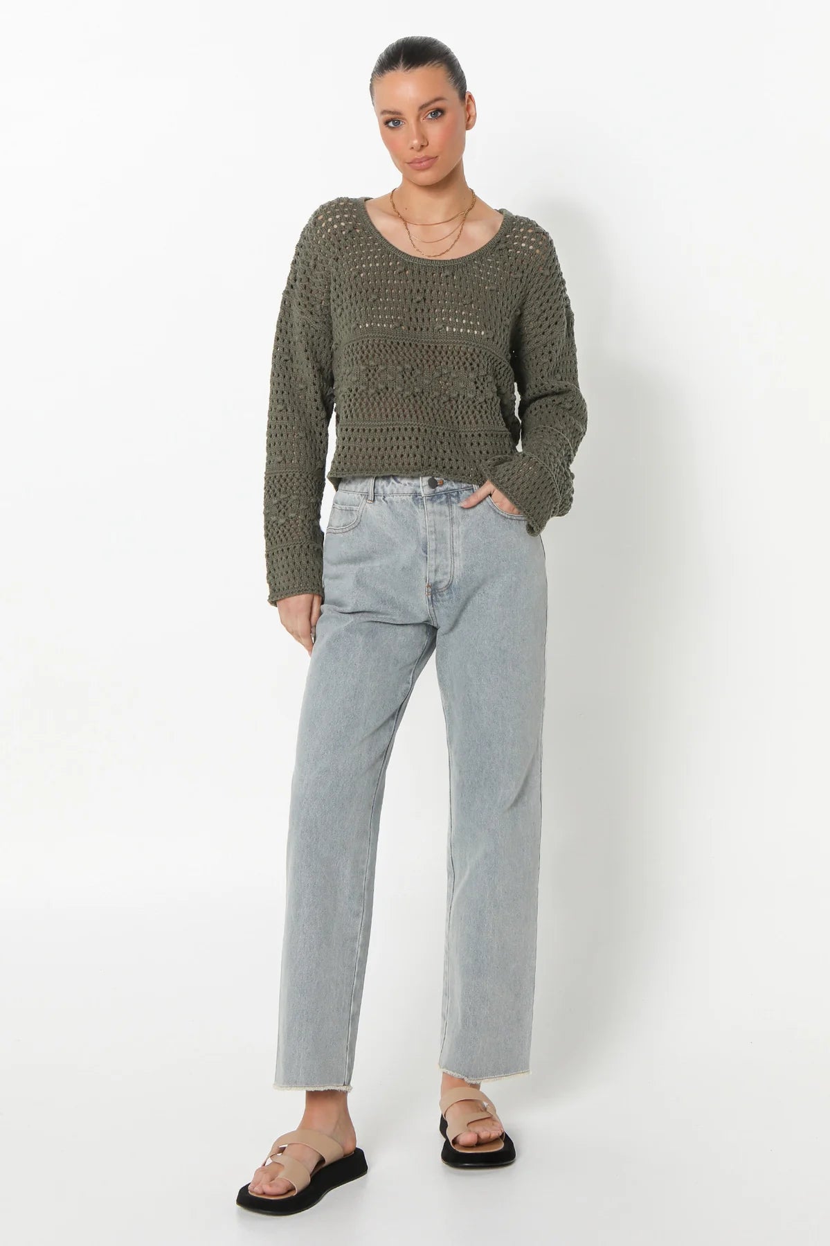 Laney Knit Sweater (Khaki)