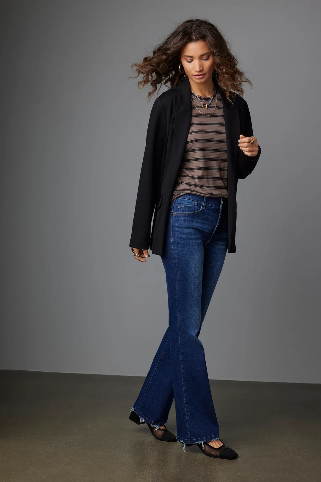 Madison High Rise Itty Bitty Boot Jeans - Blue
