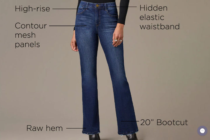 Madison High Rise Itty Bitty Boot Jeans - Blue