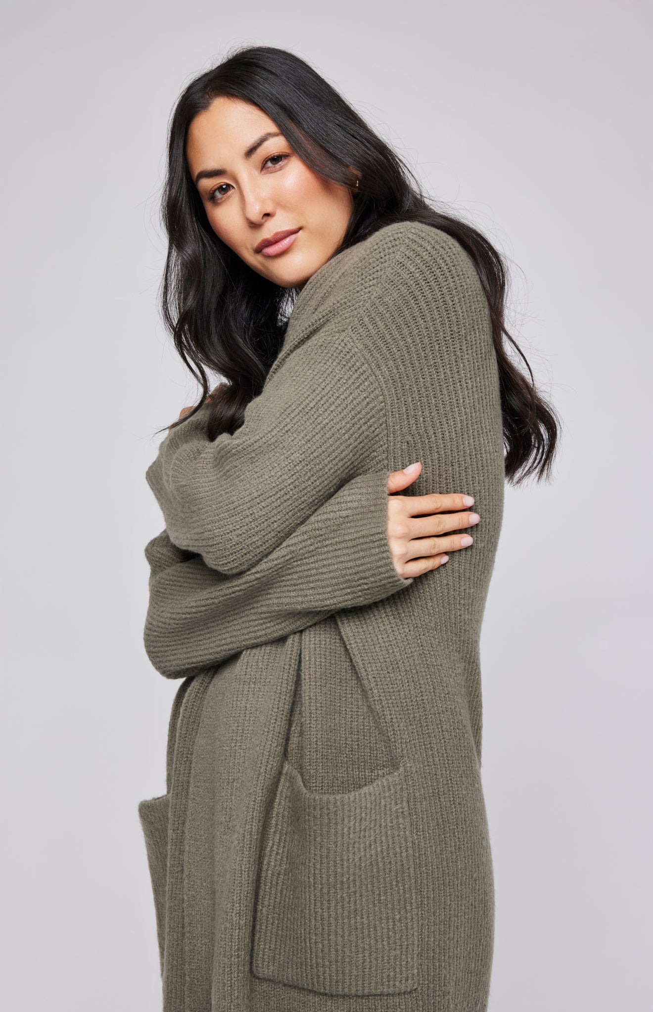 Maeve Hooded Cardigan - Olive