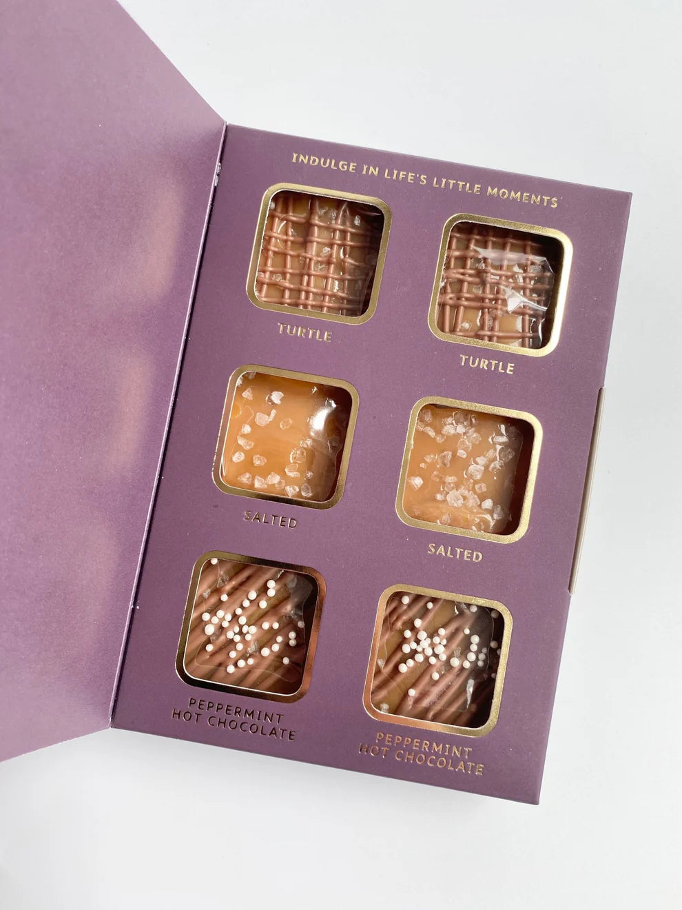 The Merry & Bright Holiday Mix - 6 Piece Window Box Caramels