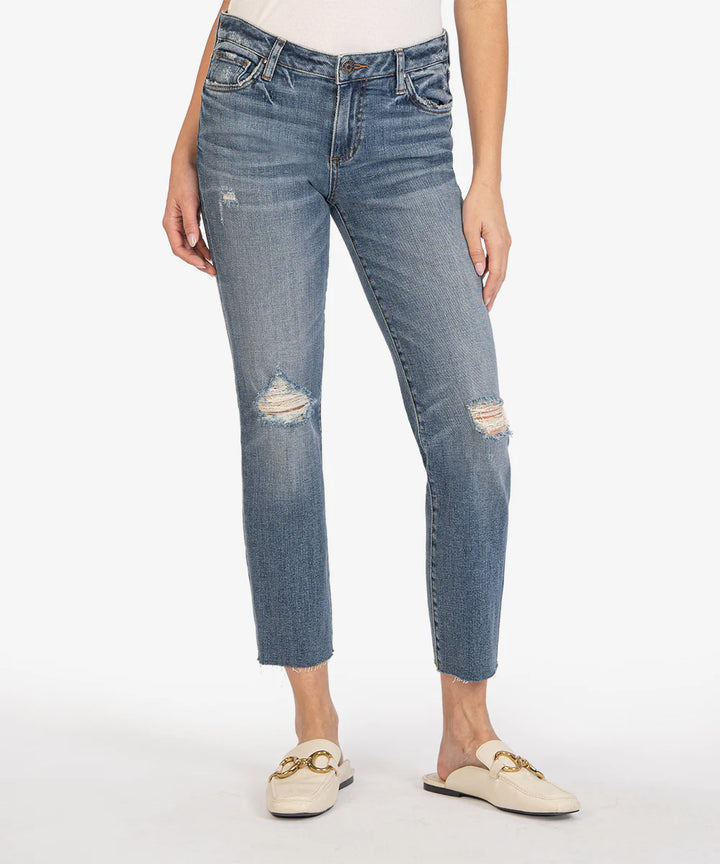 Reese Ankle Straight Leg With Raw Hem // Flavorful Wash