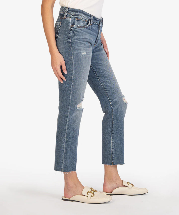 Reese Ankle Straight Leg With Raw Hem // Flavorful Wash