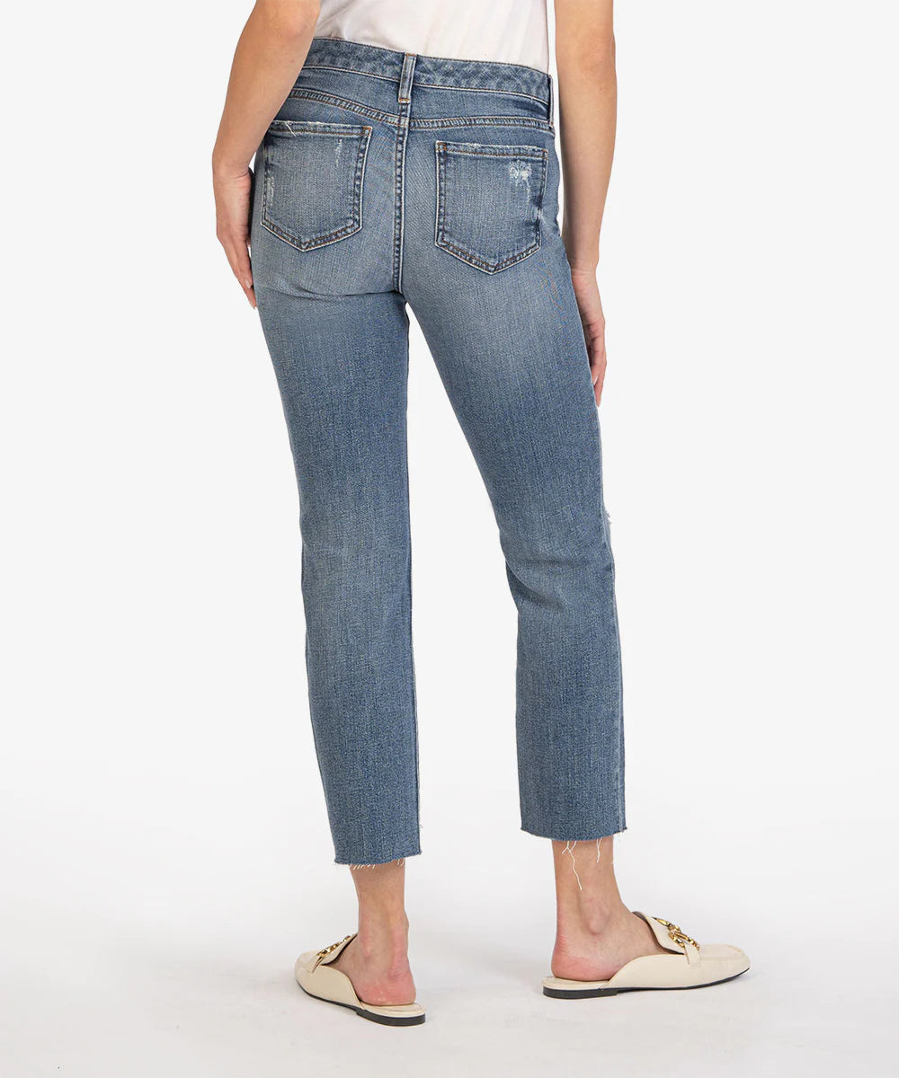 Reese Ankle Straight Leg With Raw Hem // Flavorful Wash
