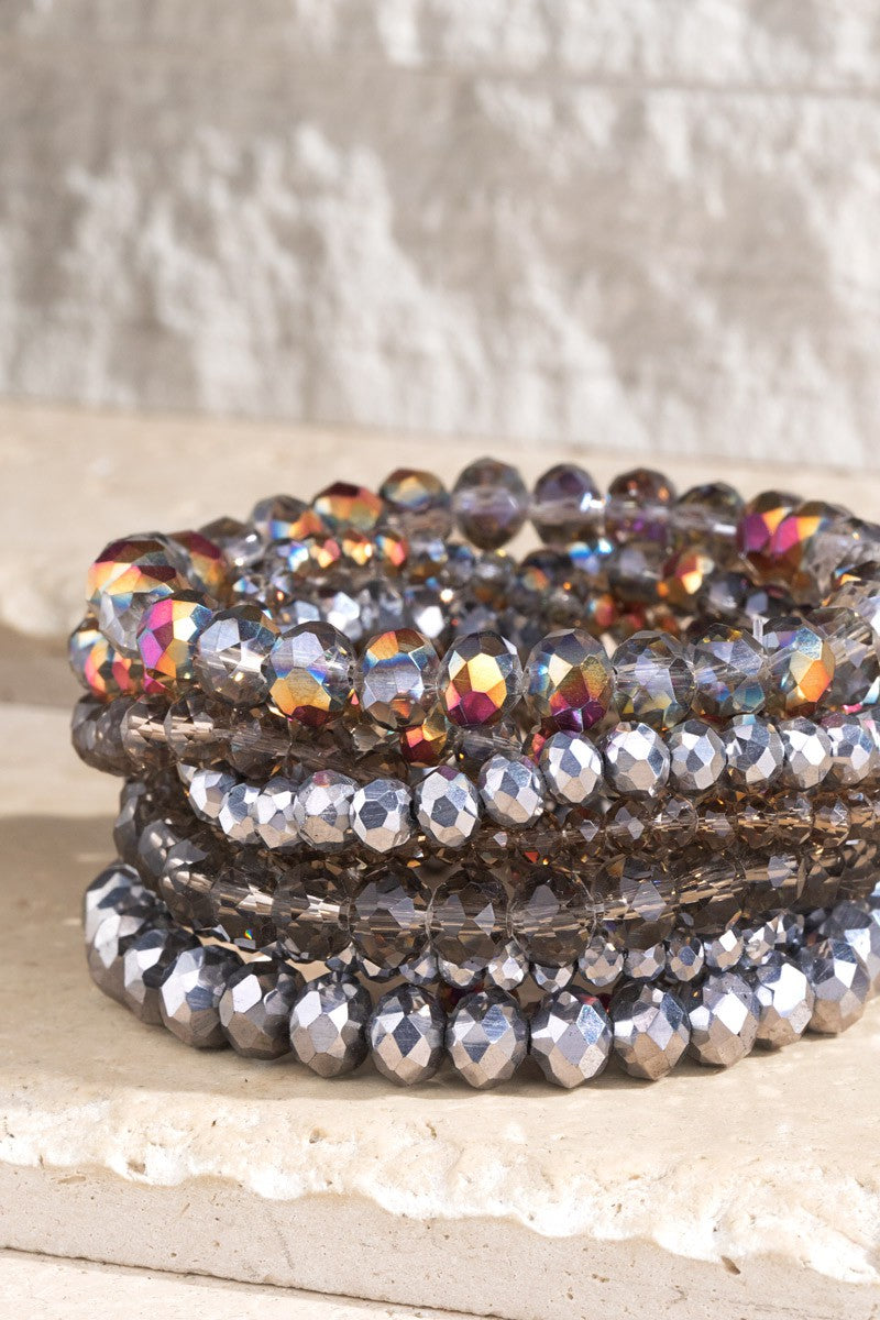 Glass Bead 9 Set Bracelet/ 19 Colors